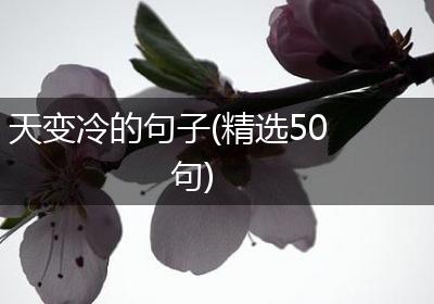 天变冷的句子(精选50句)