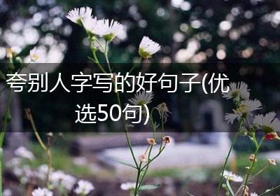 夸别人字写的好句子(优选50句)