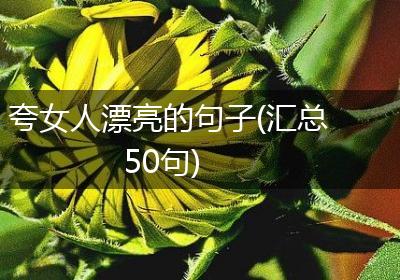 夸女人漂亮的句子(汇总50句)