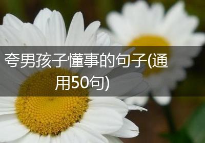 夸男孩子懂事的句子(通用50句)