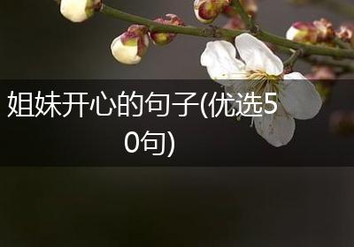 姐妹开心的句子(优选50句)