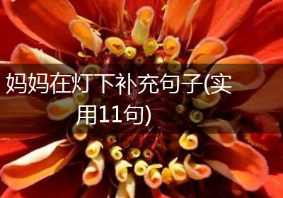 妈妈在灯下补充句子(实用11句)
