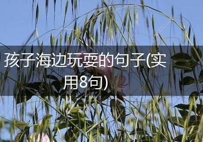孩子海边玩耍的句子(实用8句)