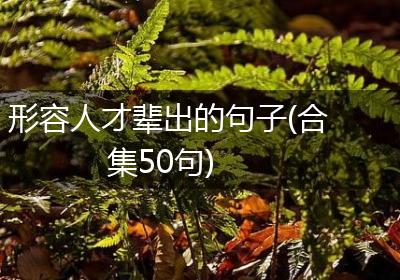 形容人才辈出的句子(合集50句)