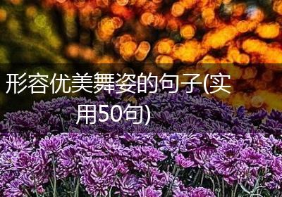形容优美舞姿的句子(实用50句)