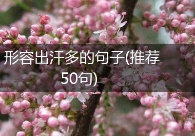 形容出汗多的句子(推荐50句)