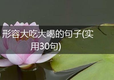 形容大吃大喝的句子(实用30句)