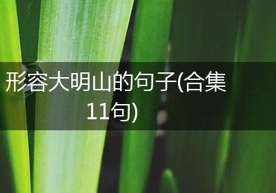 形容大明山的句子(合集11句)