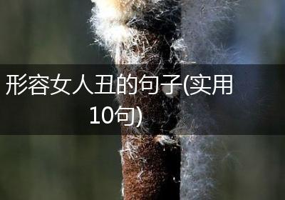 形容女人丑的句子(实用10句)