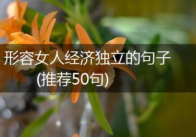 形容女人经济独立的句子(推荐50句)