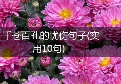 千苍百孔的忧伤句子(实用10句)