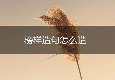 榜样造句怎么造