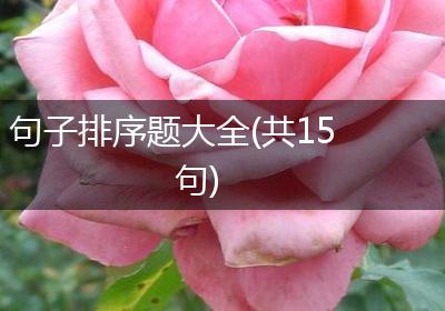 句子排序题大全(共15句)