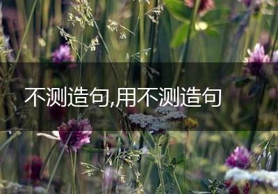 不测造句,用不测造句