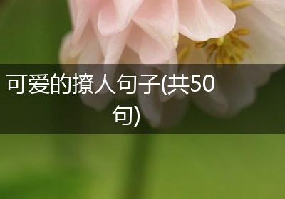 可爱的撩人句子(共50句)