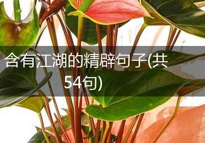 含有江湖的精辟句子(共54句)