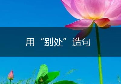 用“别处”造句