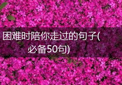 困难时陪你走过的句子(必备50句)