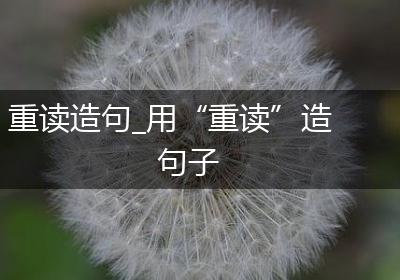 重读造句_用“重读”造句子