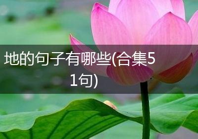 地的句子有哪些(合集51句)