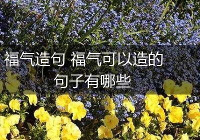 福气造句 福气可以造的句子有哪些
