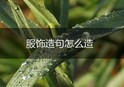 服饰造句怎么造