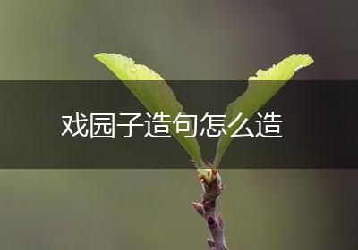戏园子造句怎么造