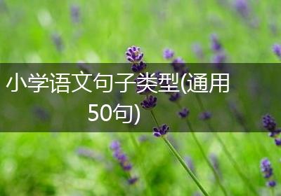 小学语文句子类型(通用50句)