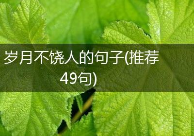 岁月不饶人的句子(推荐49句)