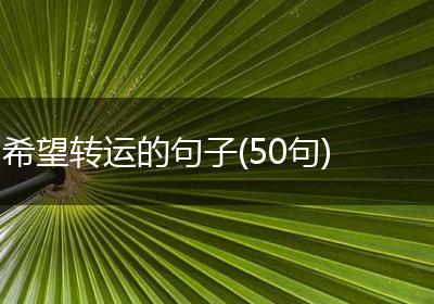 希望转运的句子(50句)