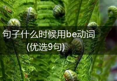 句子什么时候用be动词(优选9句)