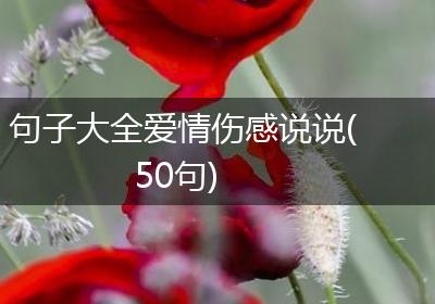 句子大全爱情伤感说说(50句)