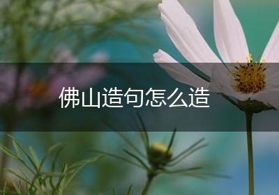 佛山造句怎么造