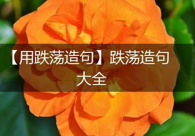 【用跌荡造句】跌荡造句大全