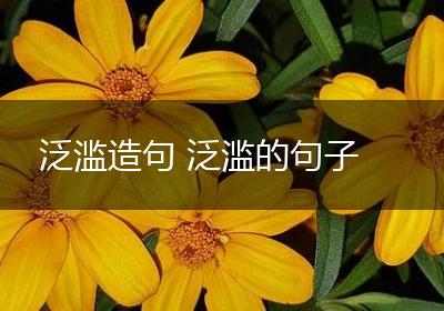 泛滥造句 泛滥的句子