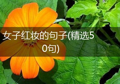 女子红妆的句子(精选50句)