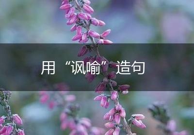 用“讽喻”造句