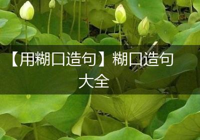 【用糊口造句】糊口造句大全