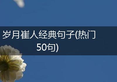 岁月崔人经典句子(热门50句)