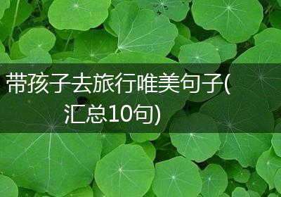 带孩子去旅行唯美句子(汇总10句)