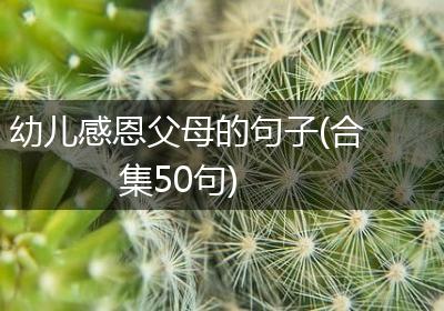 幼儿感恩父母的句子(合集50句)