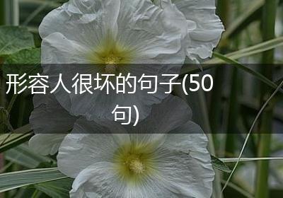 形容人很坏的句子(50句)