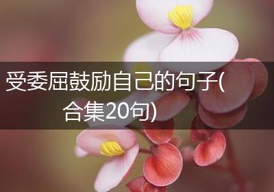 受委屈鼓励自己的句子(合集20句)