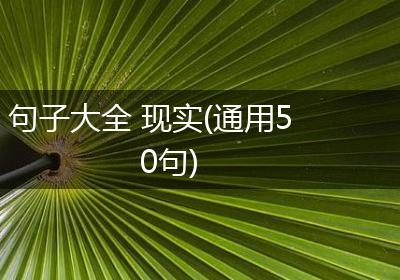 句子大全 现实(通用50句)