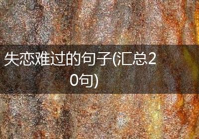 失恋难过的句子(汇总20句)