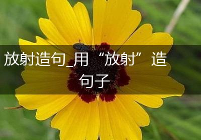 放射造句_用“放射”造句子