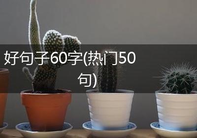 好句子60字(热门50句)