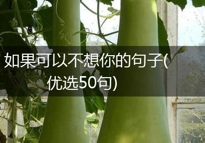 如果可以不想你的句子(优选50句)