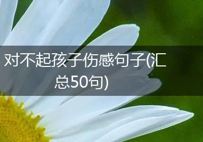 对不起孩子伤感句子(汇总50句)