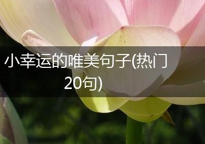 小幸运的唯美句子(热门20句)